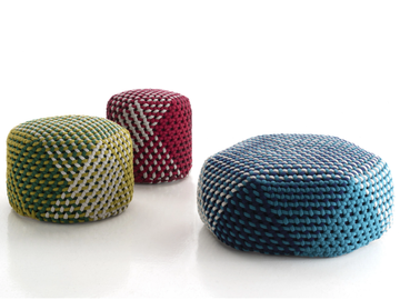 TRAMAE - Polyester garden pouf by B&B Italia Outdoor