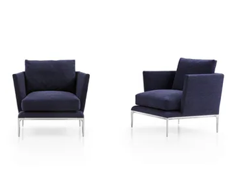 ATOLL - Fabric armchair with armrests by B&B Italia