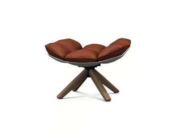 HUSK - Swivel upholstered footstool by B&B Italia