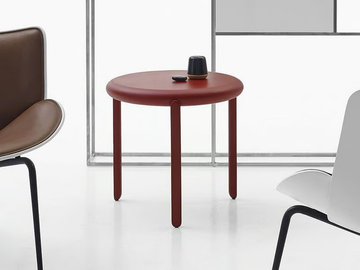 MARU - Round wooden coffee table by B&B Italia