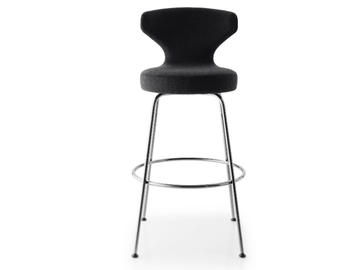 PAPILIO - High upholstered stool with back by B&B Italia