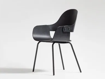SHOWTIME NUDE - Wooden chair with armrests by BD Barcelona Design