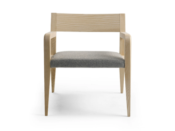 ARAGOSTA 582 - Ash easy chair with armrests by Billiani