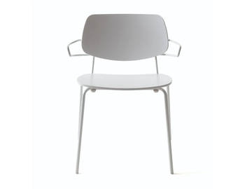 DOLL 560 - Metal chair with armrests by Billiani