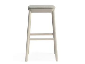 DRUM 075 - High beech stool with integrated cushion by Billiani