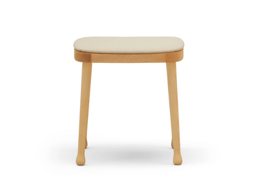 FRISÉE 257 - Solid wood stool with integrated cushion by Billiani