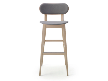 GRADISCA 625 - Barstool in beechwood and fabric by Billiani