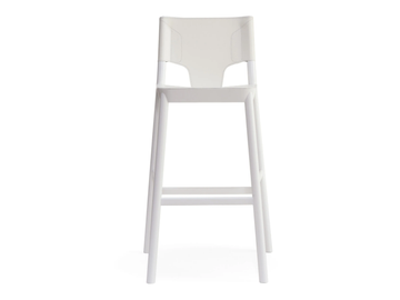 MARIMBA 113 - Beech and leather stool by Billiani