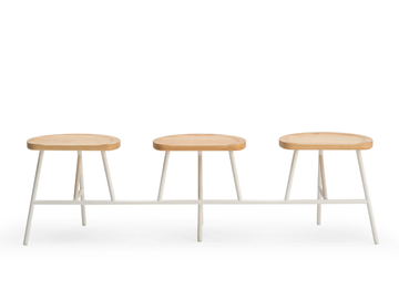 PUCCIO 716 - Backless wooden beam seating by Billiani