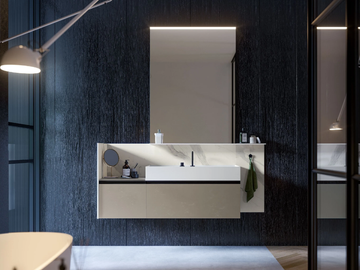 DEEP COMP. 1 - Single vanity unit with drawers by Birex