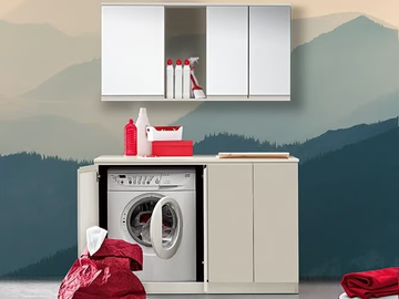 IDROBOX COMP. 14 - Laundry room cabinet with sink by Birex