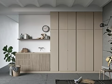 IDROBOX COMP. 8 - Tall laundry room cabinet with sink by Birex