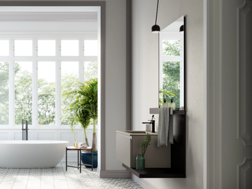 LAPIS COMP. 6 - Wall-mounted single vanity unit with drawers by Birex