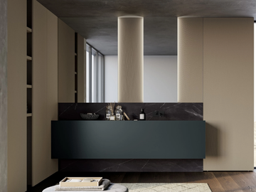 SAIL COMP. 2 - Wall-mounted single vanity unit with drawers by Birex