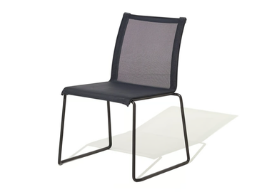 CLUB - Stackable sled base Vinytex garden chair by Bivaq