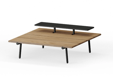 NAMI - Double height iroko garden side table by Bivaq