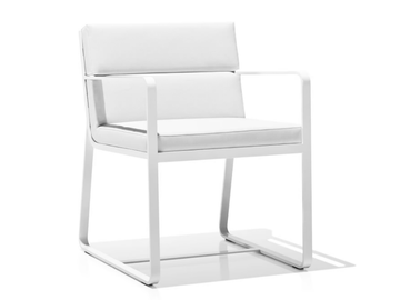 SIT - Sled base upholstered chair with armrests by Bivaq