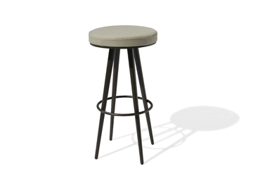 VINT - High fabric garden stool with footrest by Bivaq
