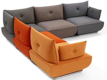 DUNDER - Sectional fabric sofa by Blå Station