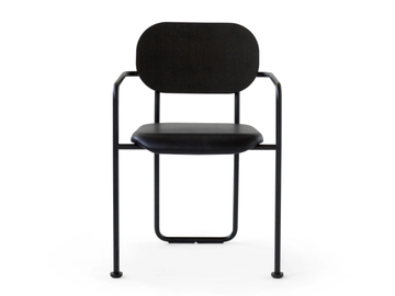 MISS ÅHUS - Upholstered leather chair with armrests by Blå Station