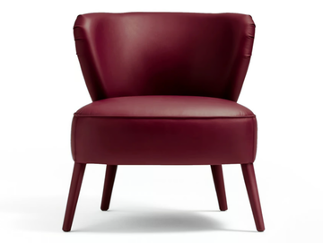CLOÈ - Leather easy chair by Black Tie