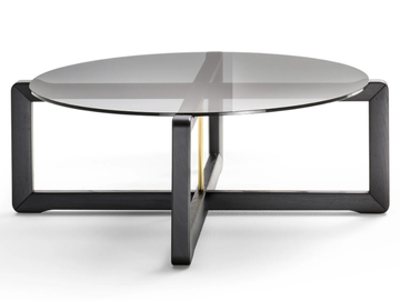 MANOLO - Low ash and glass coffee table by Black Tie