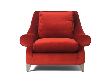 MIRANDA - Fabric armchair with removable cover with armrests by Black Tie