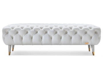 SAVOI - Tufted leather bench by Black Tie