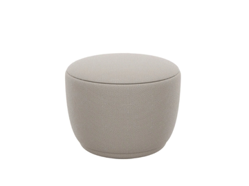 KUON - Upholstered round fabric pouf by Blomus
