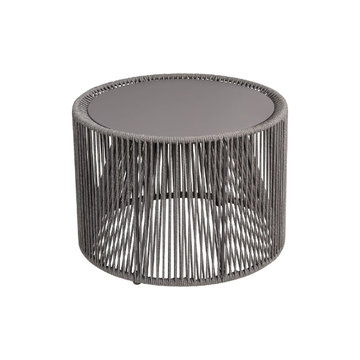 ROPE - Round steel and rope coffee table by Blomus