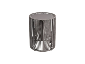 ROPE - Round steel and rope garden side table by Blomus