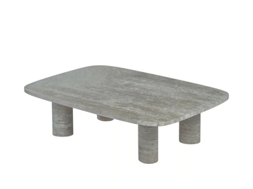 VOLOS - Low rectangular travertine coffee table by Blomus