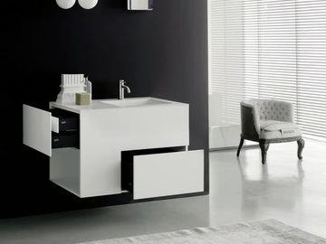 QUADTWO - Wall-mounted washbasin with drawers by Boffi