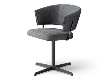 BAHIA OFFICE - Swivel fabric office chair with armrests by Bonaldo