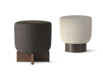 BELT & CROSS - Round fabric pouf by Bonaldo
