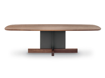 CROSS TABLE - Barrel-shaped dining table by Bonaldo