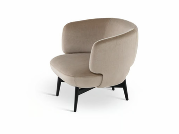 DOGE - Fabric armchair with armrests by Bonaldo