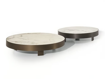 JAZZ - Low round ceramic coffee table by Bonaldo