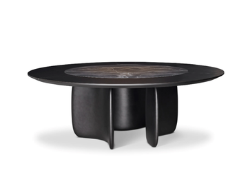 MELLOW ST - Round table with Lazy Susan by Bonaldo