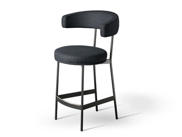 NEUILLY TOO - High upholstered stool with back by Bonaldo