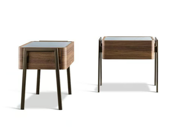PARTOUT - Rectangular wooden bedside table by Bonaldo