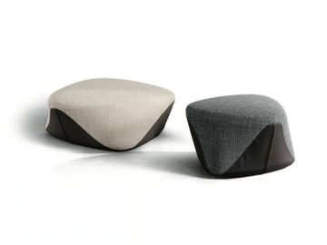 SEKI - Upholstered rectangular fabric pouf by Bonaldo