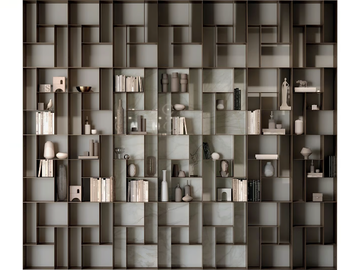 ATENA - Modular open steel bookcase by Bontempi Casa