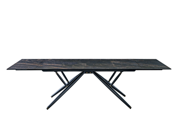 BRIDGE - Extending steel and SuperMarble dining table by Bontempi Casa