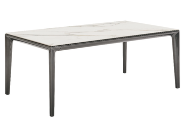 DUKE - Extending rectangular steel and SuperMarble table by Bontempi Casa