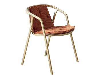 INES - Steel chair with armrests by Bontempi Casa