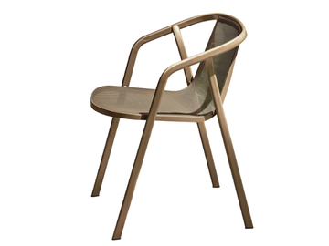 INES - Steel garden chair with armrests by Bontempi Casa