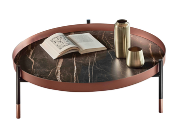PLANET - Low steel coffee table with SuperMarble top by Bontempi Casa