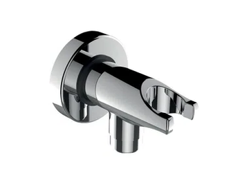 APICE - Brass handshower holder with wall supply elbow by Bossini