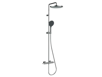 APICE - Thermostatic shower panel with diverter with hand shower by Bossini